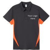 Printed work polo Charcoal/Orange image 0