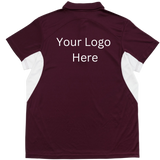 Printed work polo Maroon/White image 1