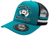 Wild Mob Australia Trucker Cap Teal with OG black and white logo image 0