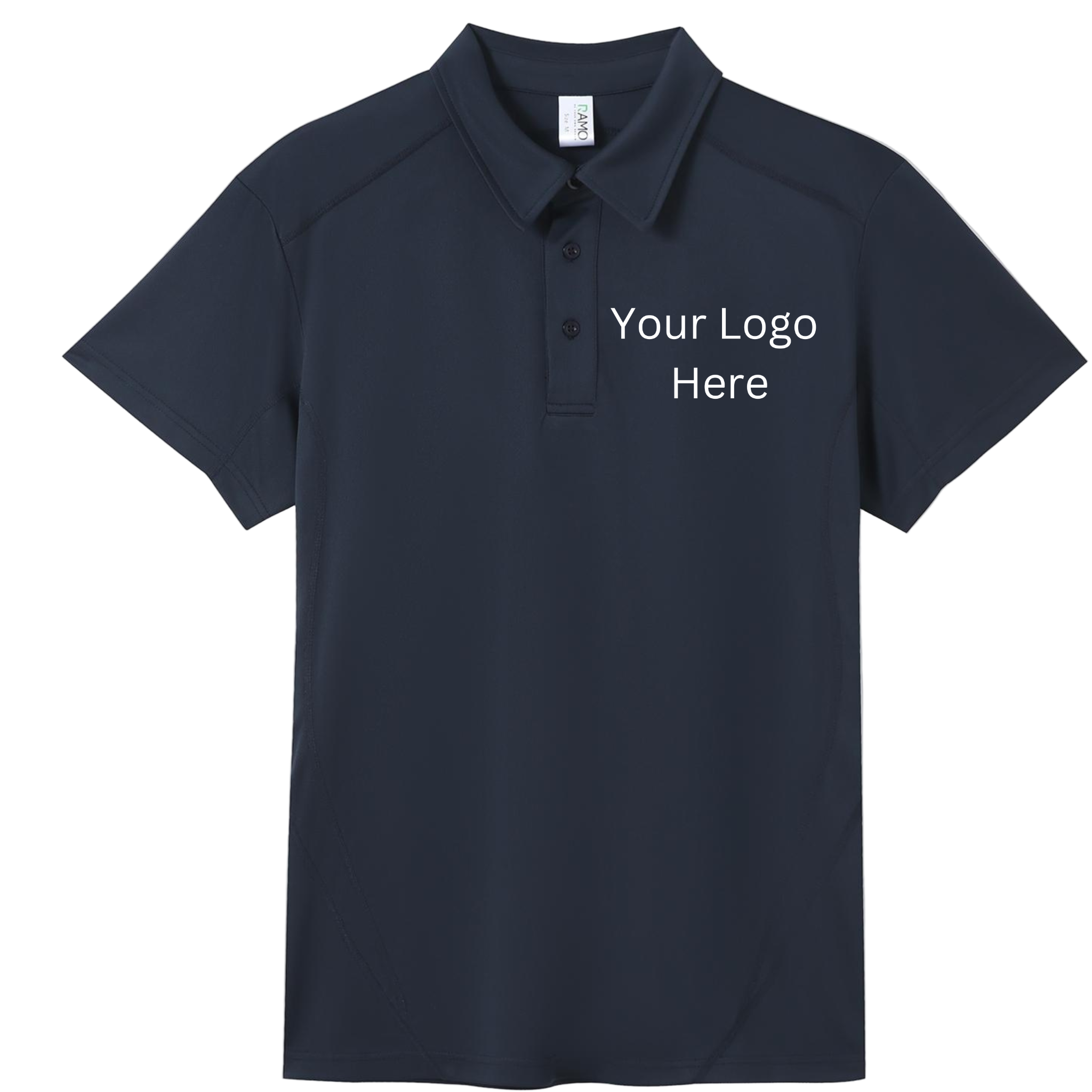 Printed work polo Navy image 0