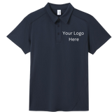 Printed work polo Navy image 0