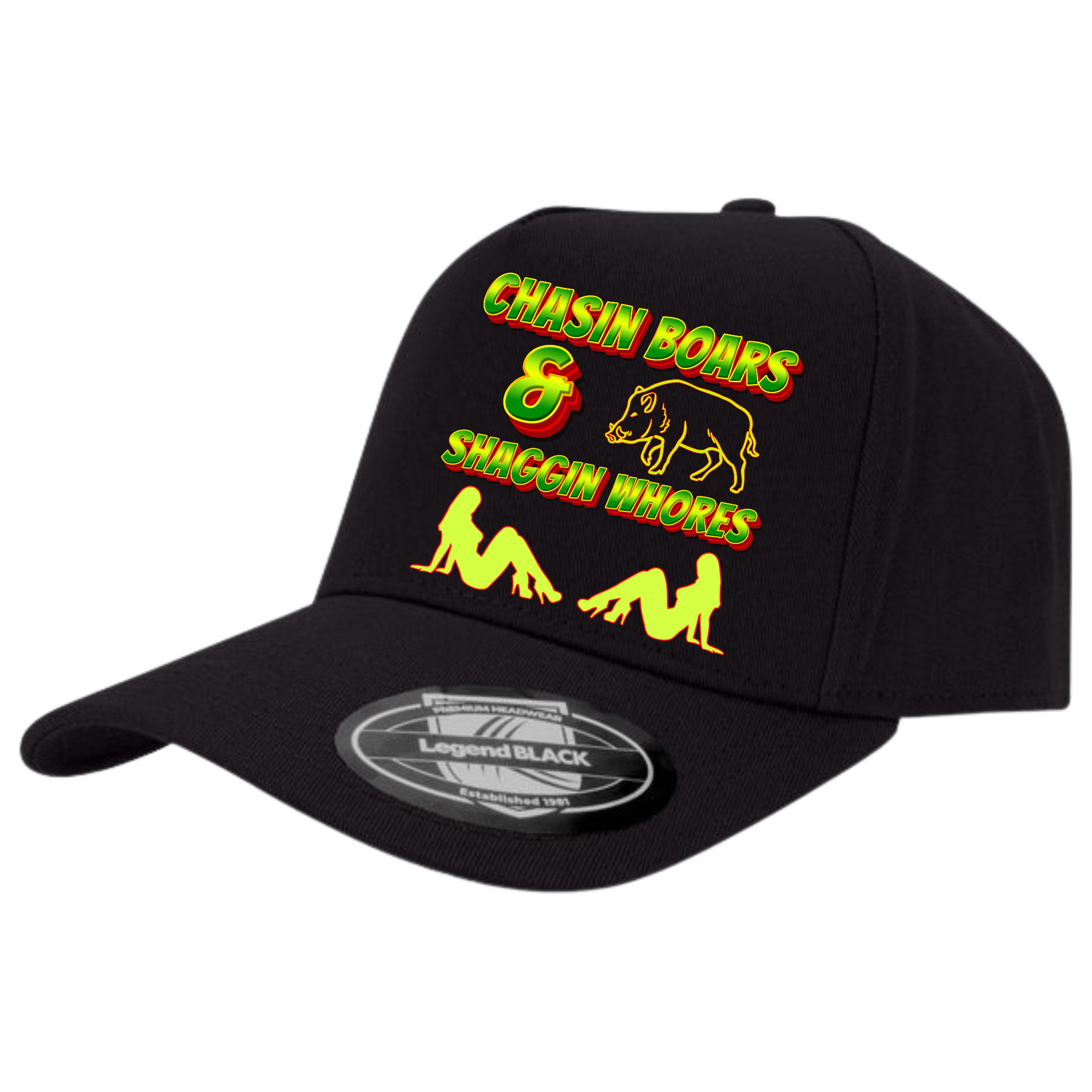 Chasin Boars & Shaggin Whores hat image 0