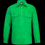 Men's Half Placket Full Coloured Shirt Green image 0
