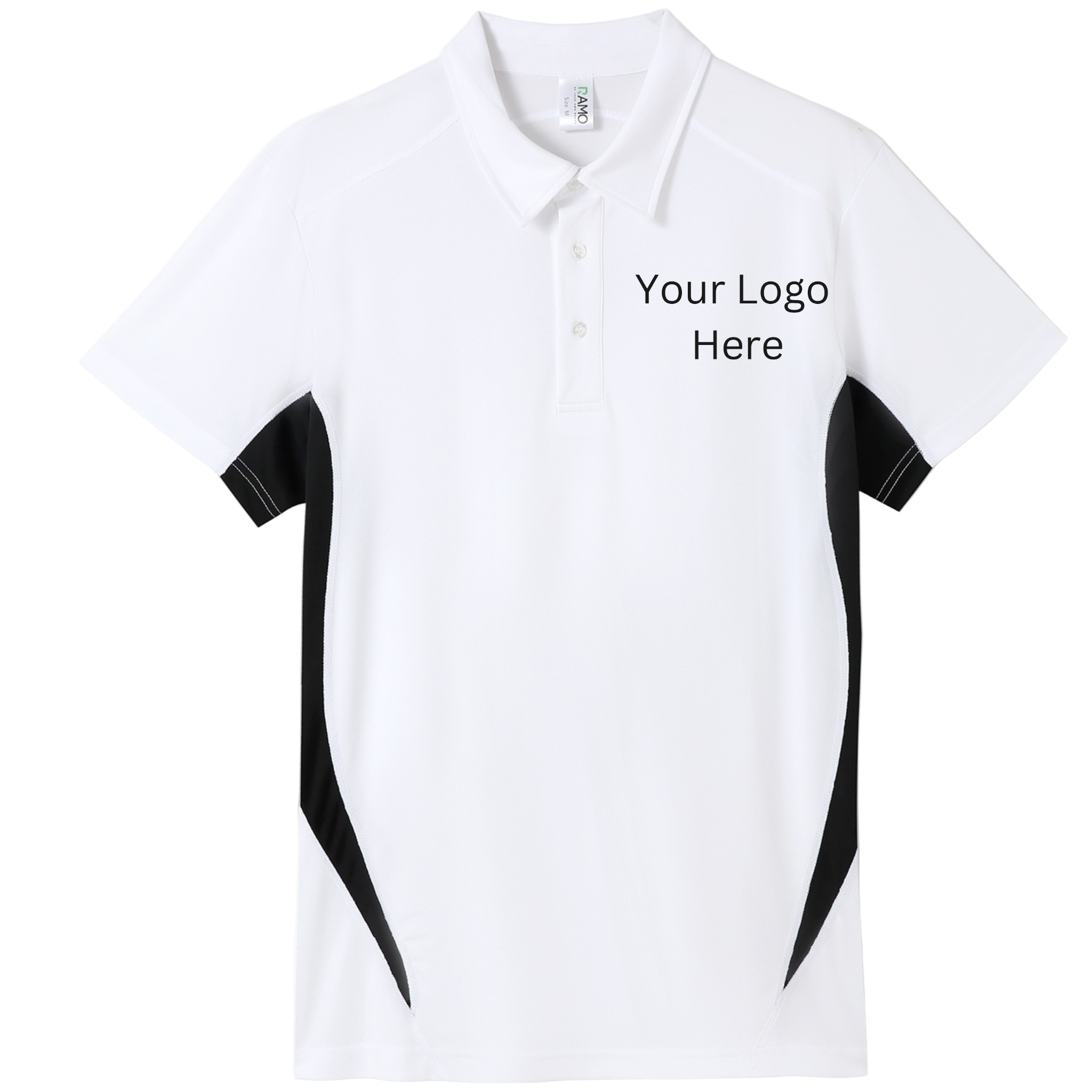 Printed work polo White/Black image 0