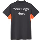 Printed work polo Charcoal/Orange image 1