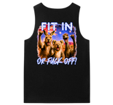 Wild Mob T-shirt or Singlet - Fit in or Fuck off