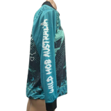 Teal Fishing Shirt with 2 Zipper pockets