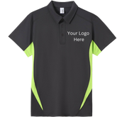 Printed work polo Charcoal/Lime image 0