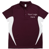 Printed work polo Maroon/White image 0