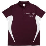 Printed work polo Maroon/White image 0