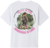 Pretty In Pink Dangerous in Camo kids Tshirt 1 image 0