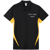 Printed work polo black/gold image 0