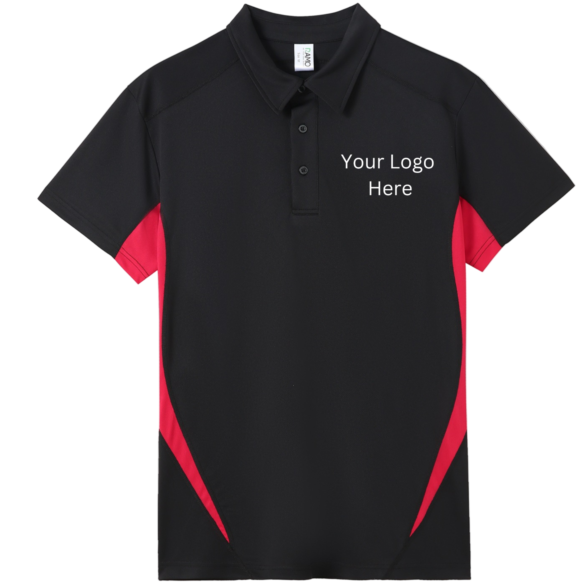Printed work polo red/black image 0