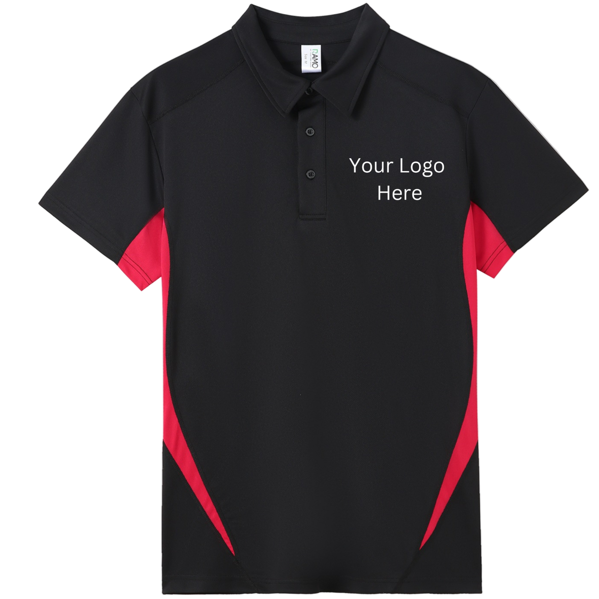Printed work polo red/black image 0