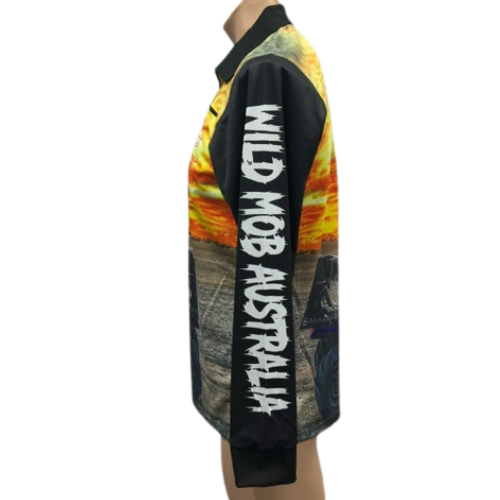 Quad, Dogs & Sunset Fishing Shirt with Zipper pockets image 1