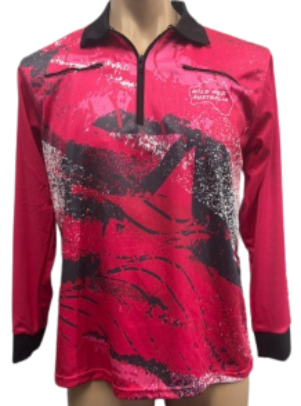 Hot Pink Fishing Shirt with 2 Zipper pockets image 0