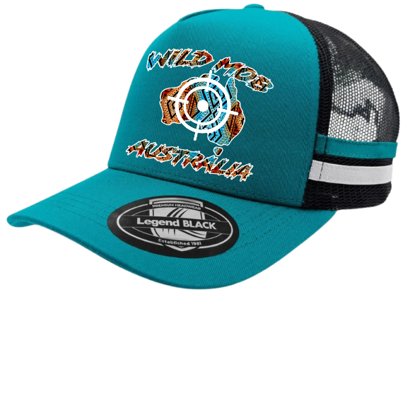 Wild Mob Australia Trucker Cap Teal with Aztec logo image 0