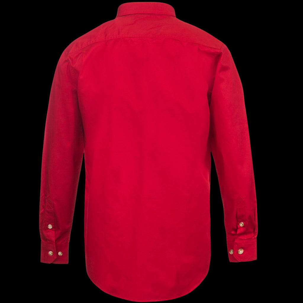 Men's Half Placket Full Coloured Shirt Red image 1