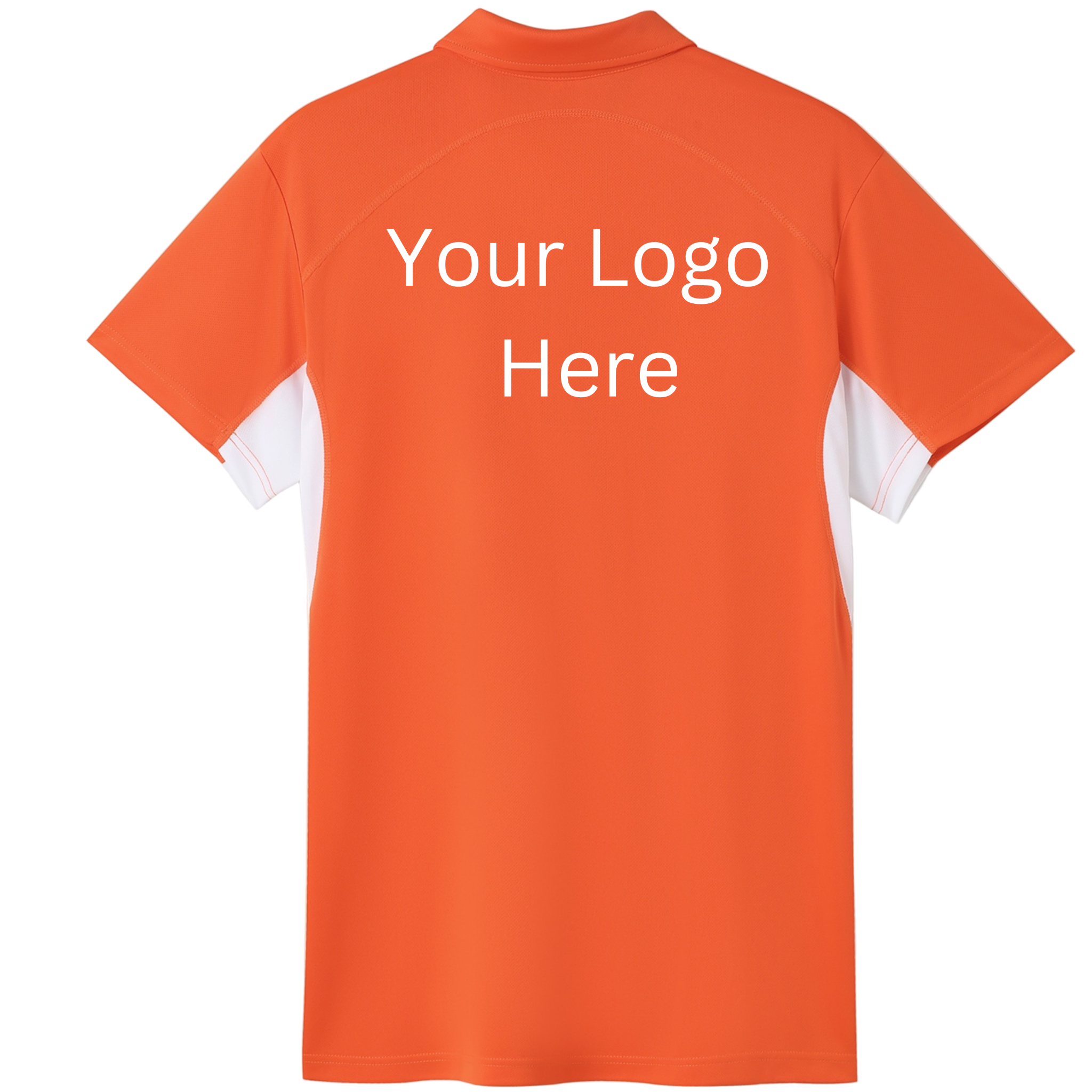 Printed work polo Orange/White image 1