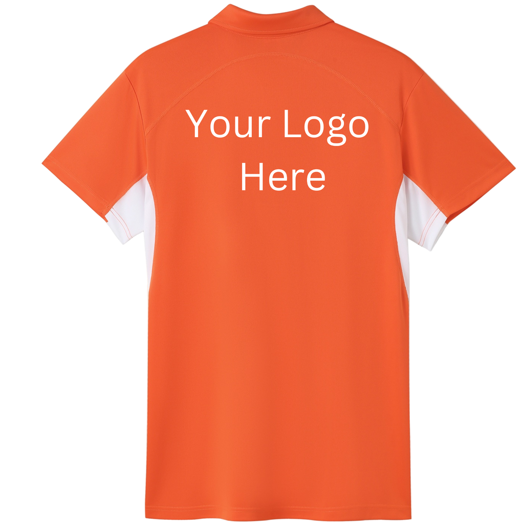 Printed work polo Orange/White image 1