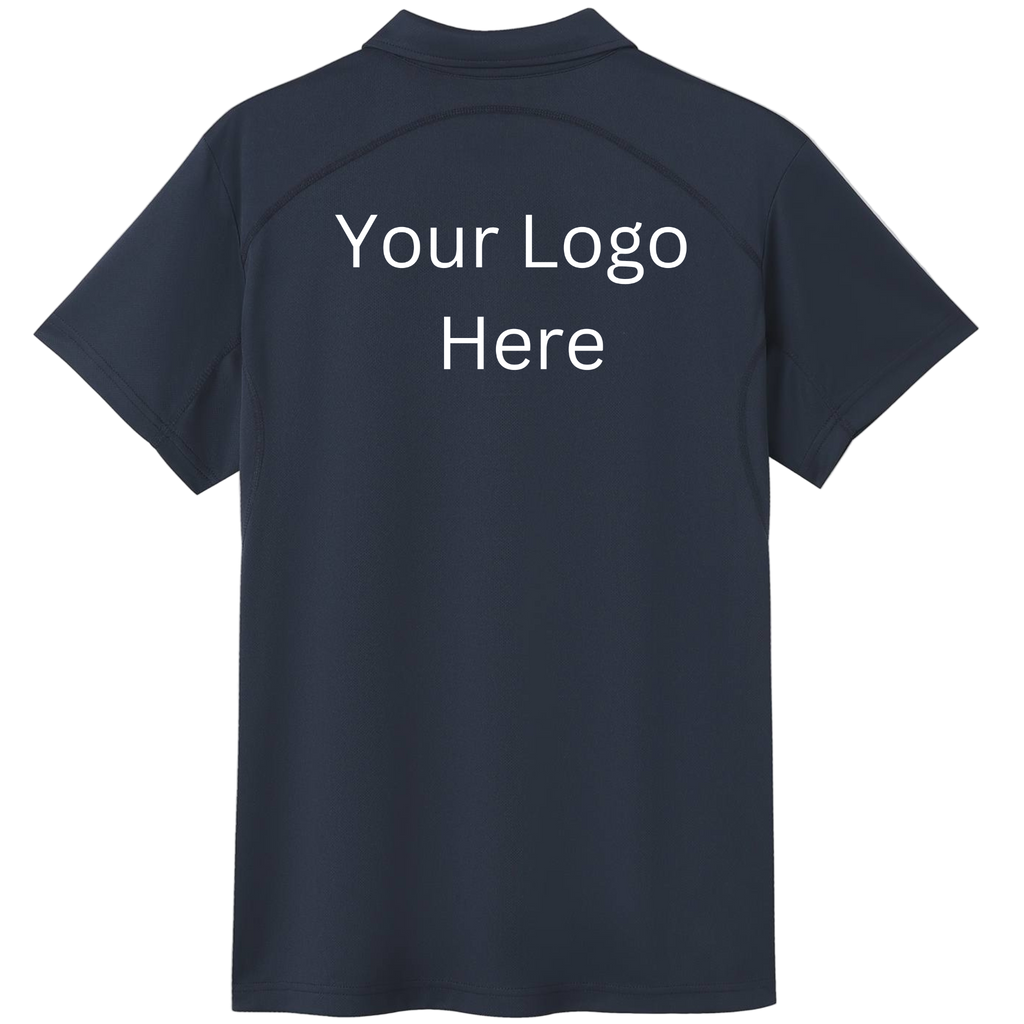 Printed work polo Navy image 1