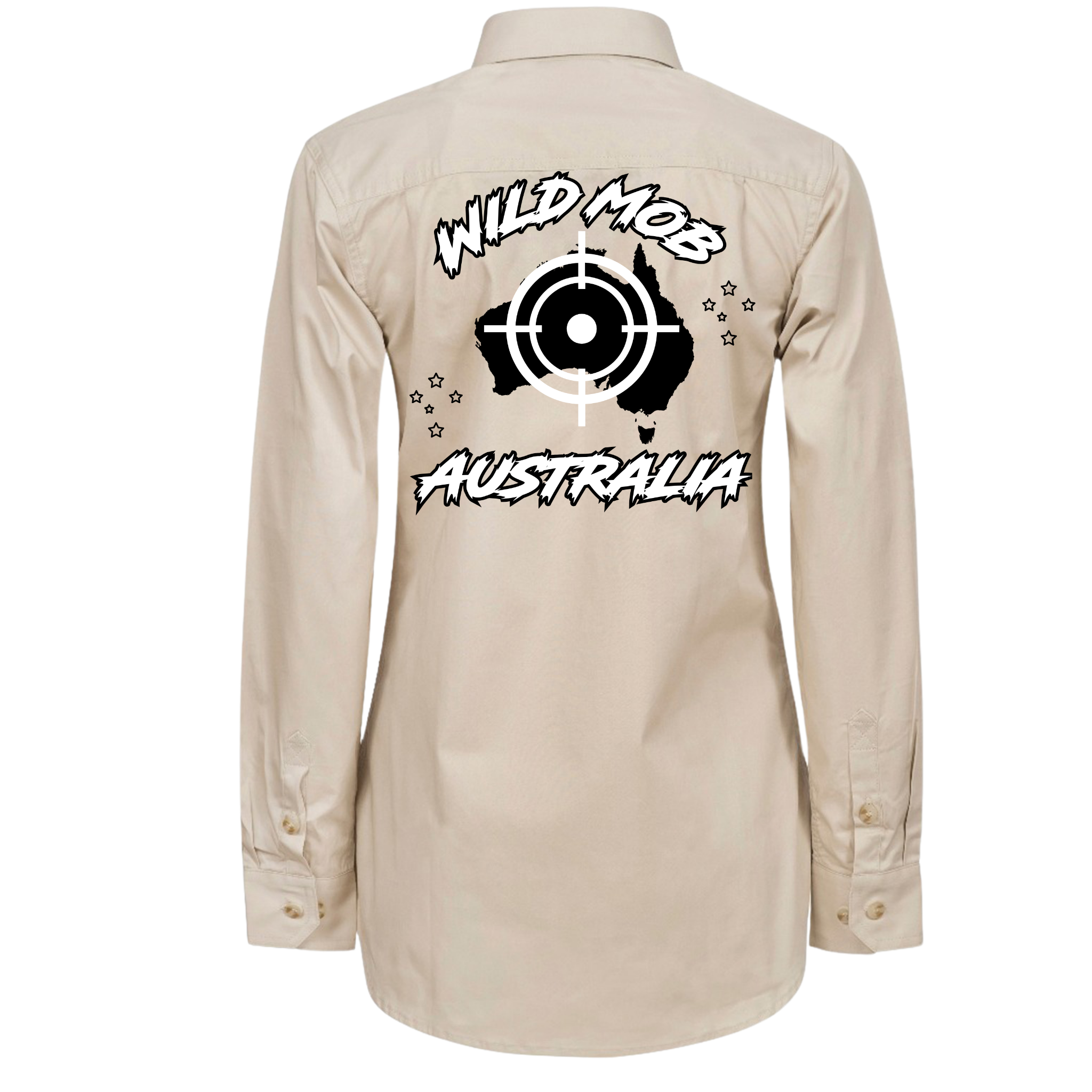 Women's Wild Mob Workshirt Tan image 1