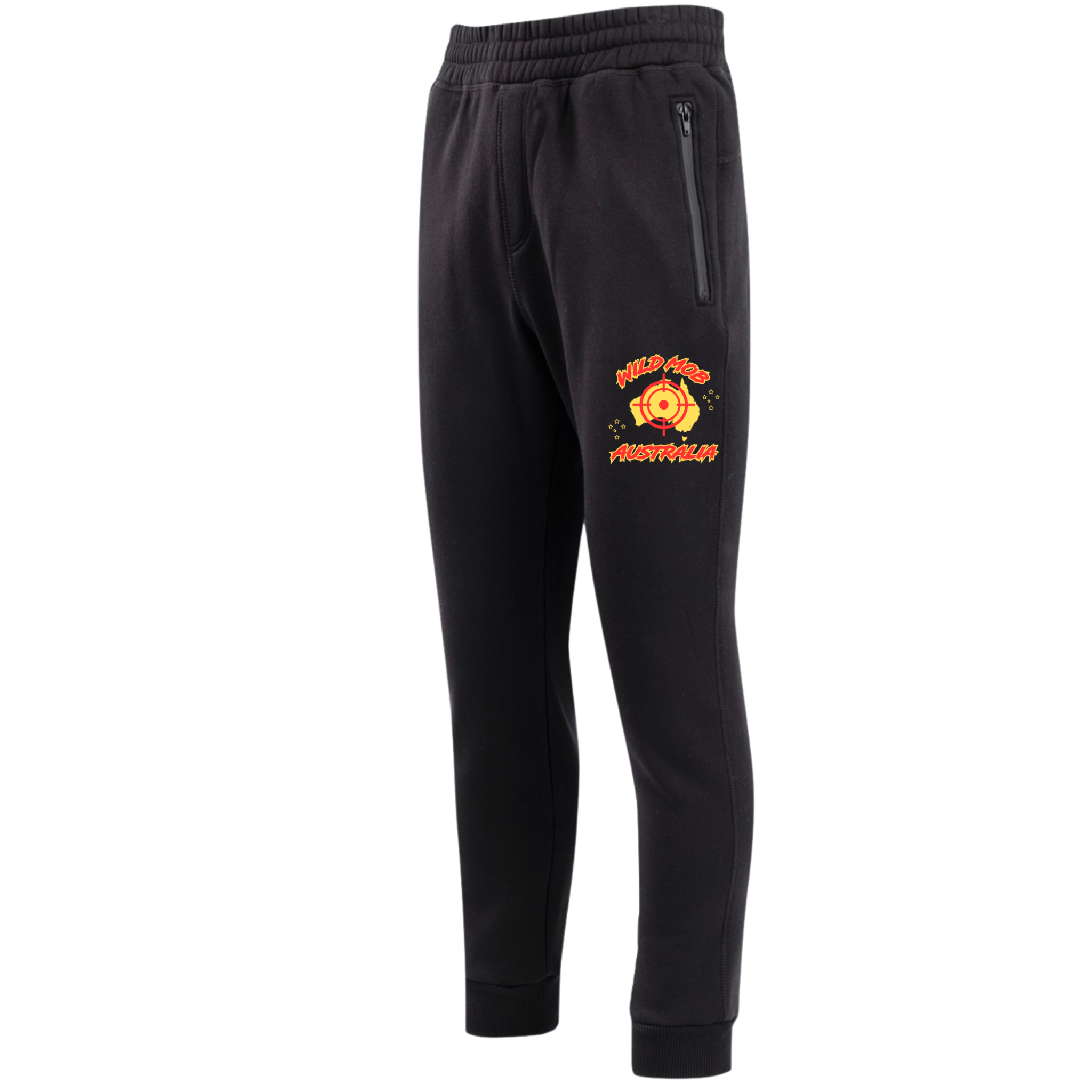 Men's Wild Mob Signature Trackies small logo Red and Yellow image 0