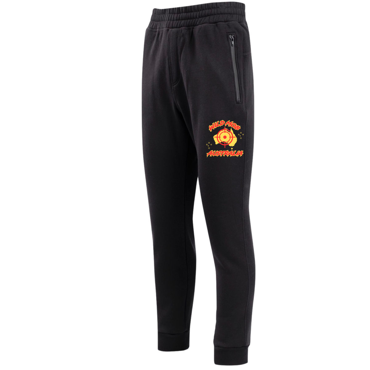 Men's Wild Mob Signature Trackies small logo Red and Yellow image 0