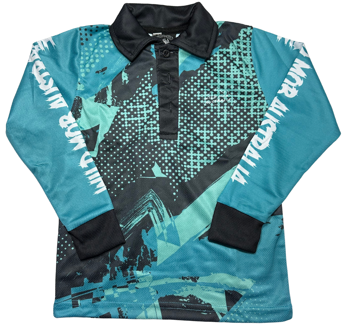 Teal Fishing Shirt Kids