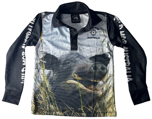 Big Tusky Boar Fishing Shirt Kids – Wild Mob Australia