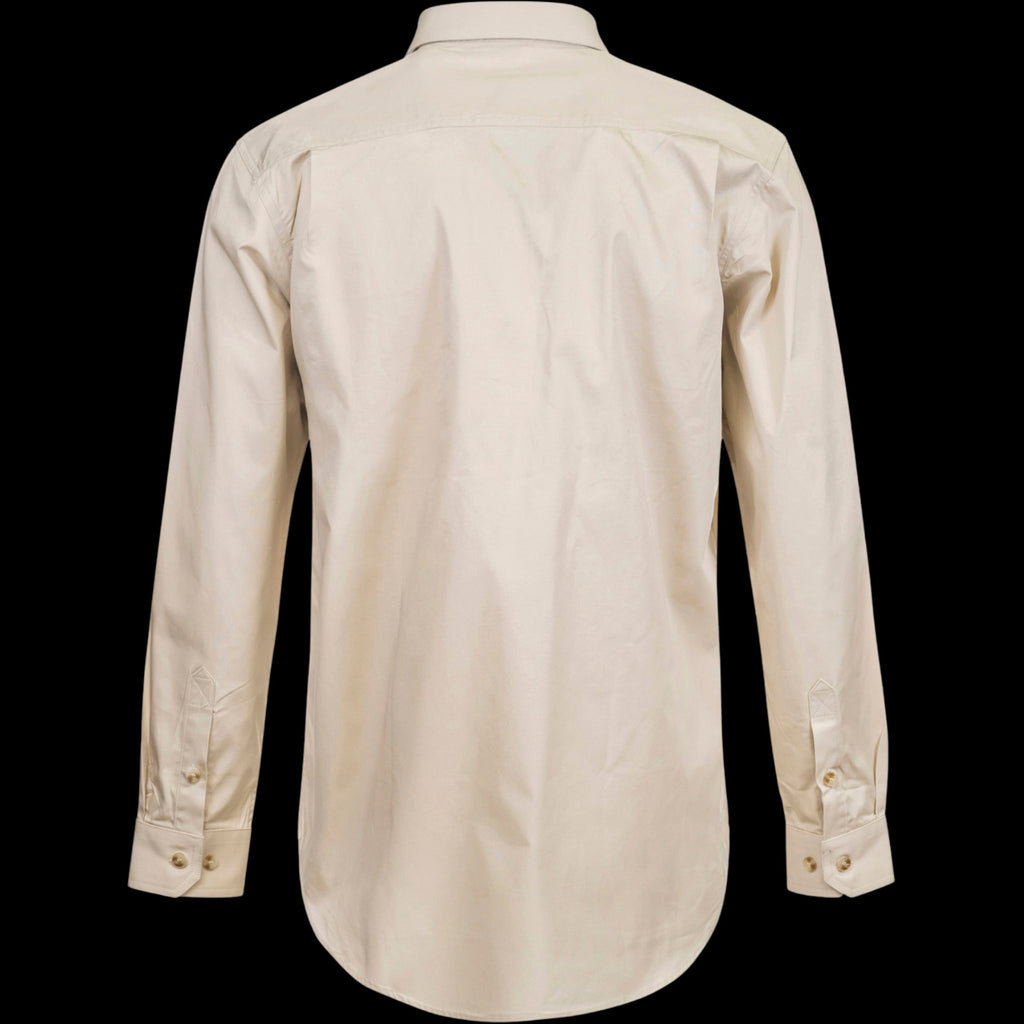 Men's Half Placket Full Coloured Shirt Cream image 1