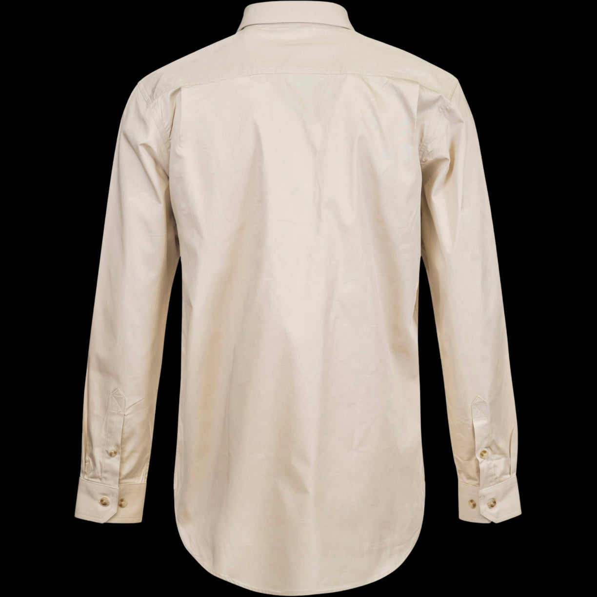 Men's Half Placket Full Coloured Shirt Cream image 1