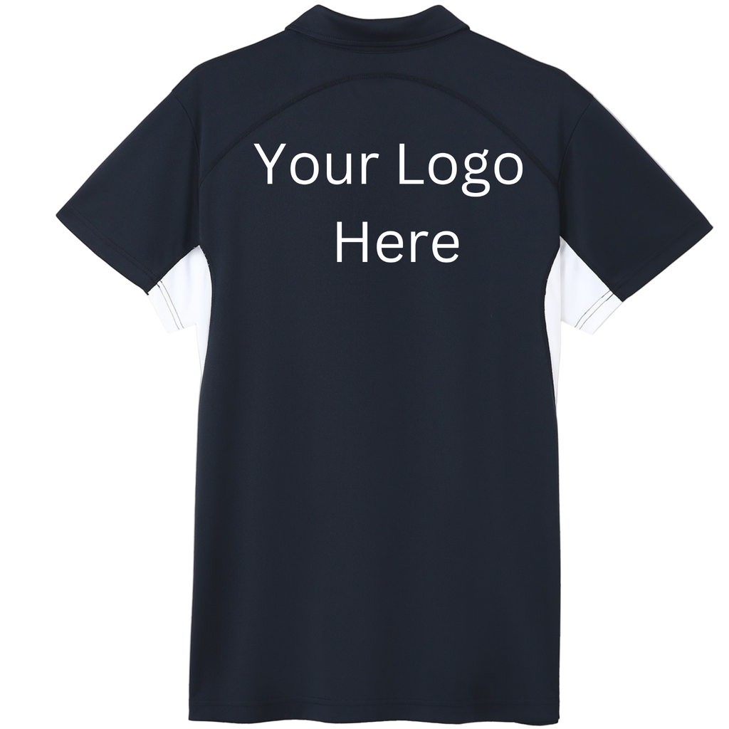 Printed work polo Navy/White image 1