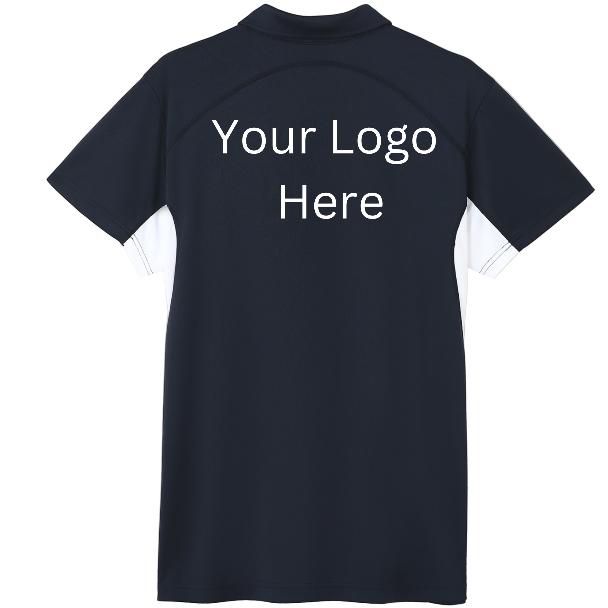 Printed work polo Navy/White image 1