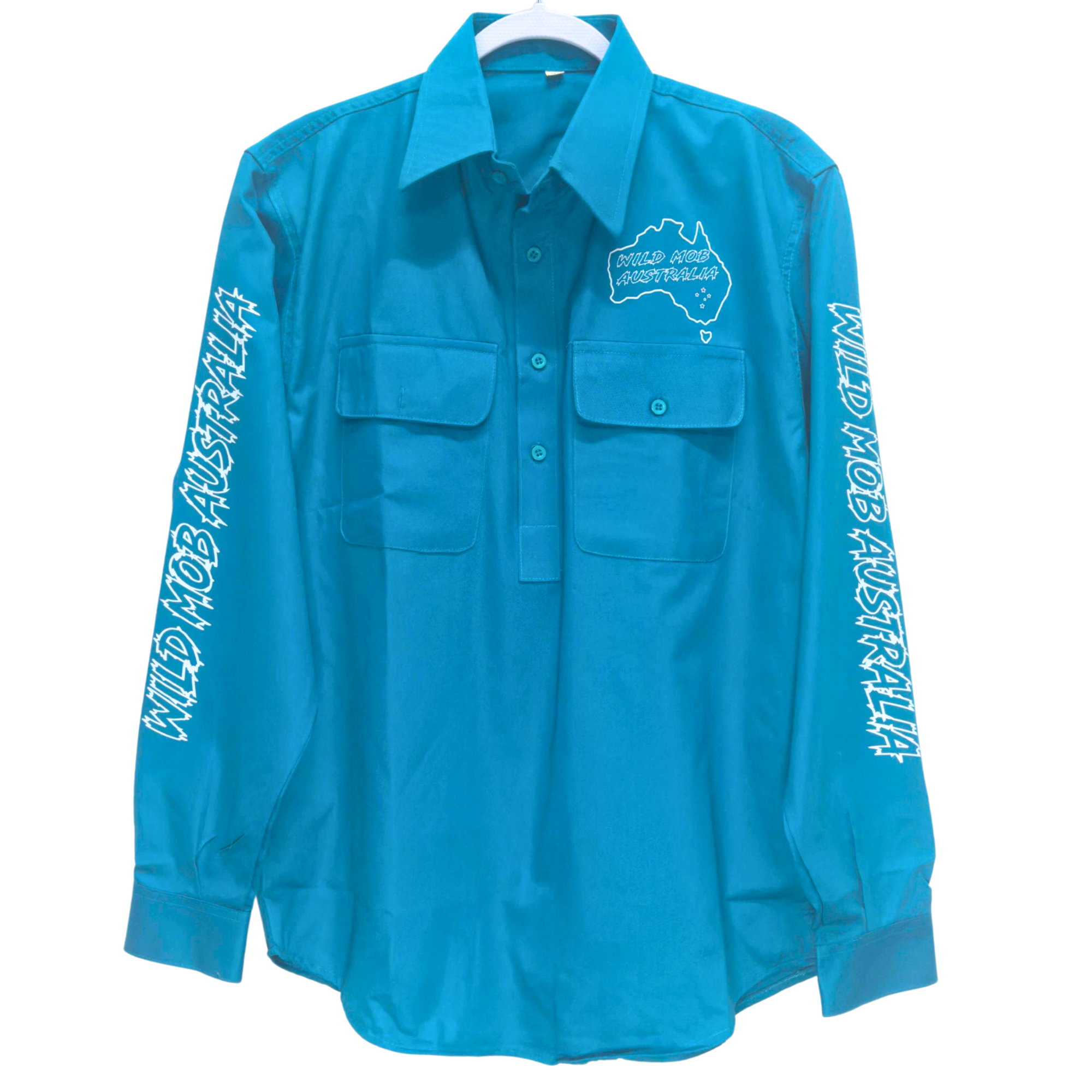 UNISEX Wild Mob Work shirt Teal image 0