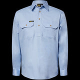 Men's Half Placket Full Coloured Shirt Sky blue image 0