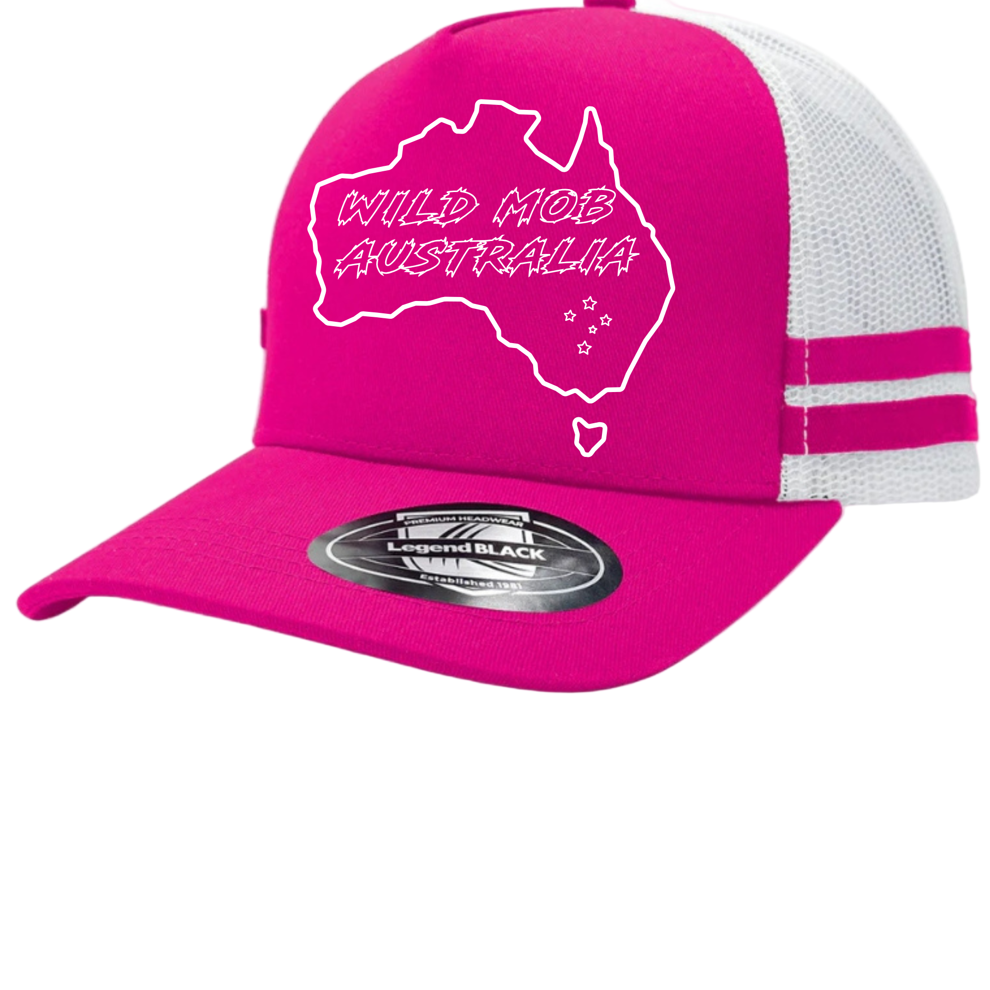 Wild Mob Australia Trucker Cap Pink with New Logo image 0