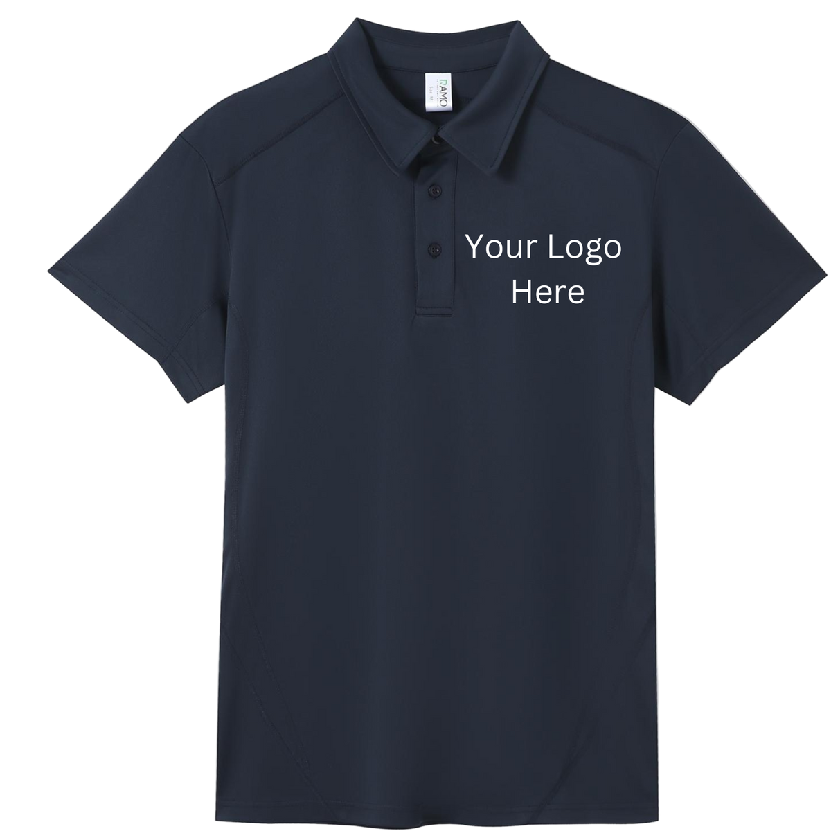 Printed work polo Navy image 0