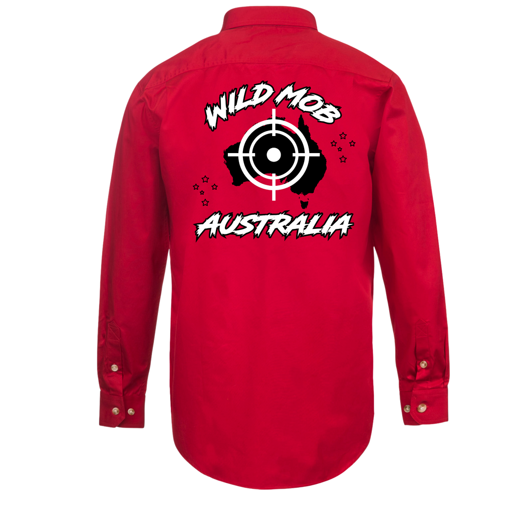 Kids Wild Mob Workshirt Red image 1