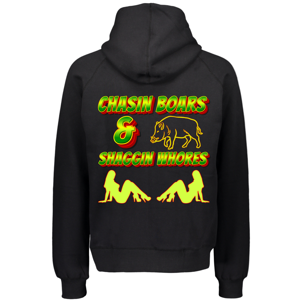 Men's Wild Mob Hoodie Chasin Boars and Shaggin Whores image 0
