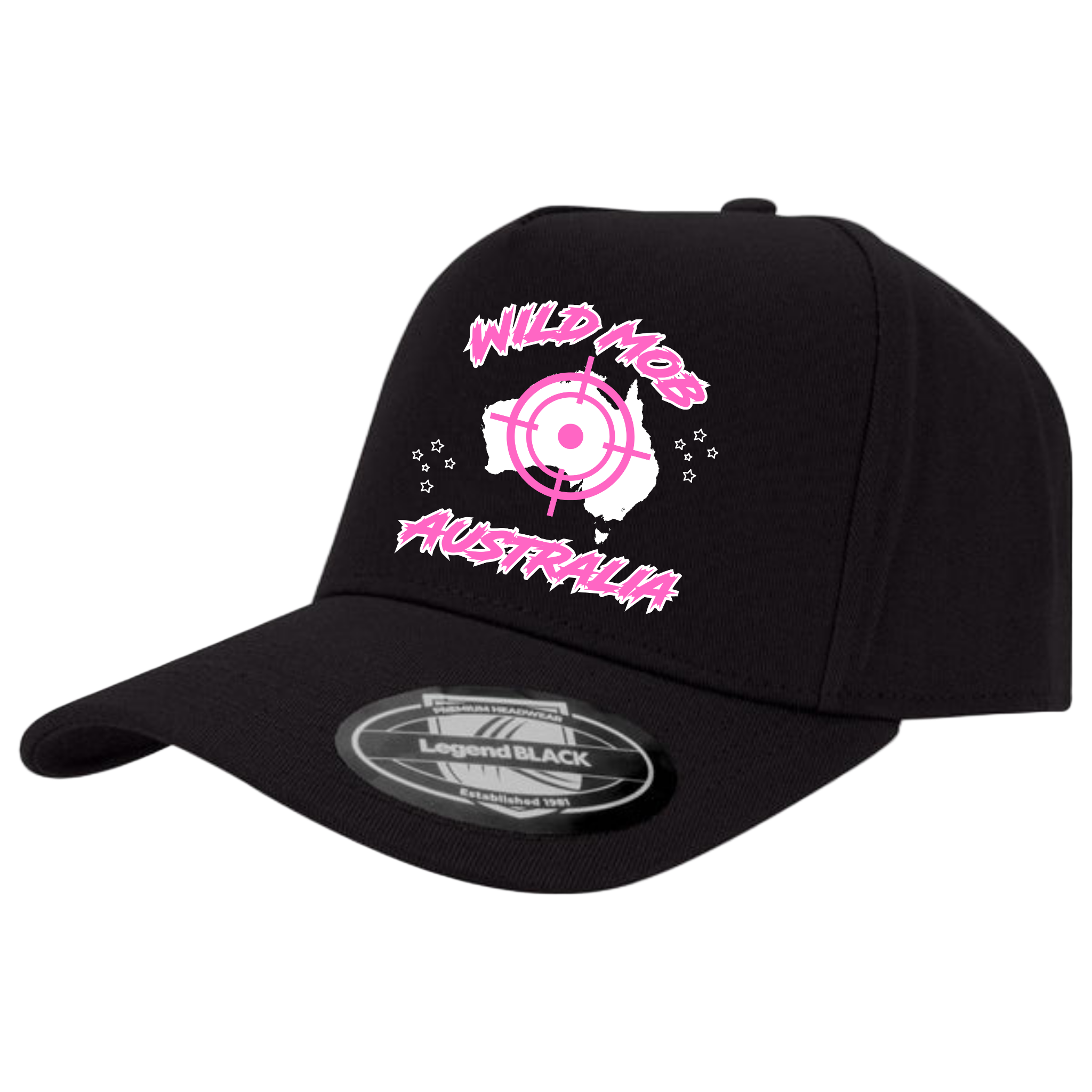 pink on black hat image 0