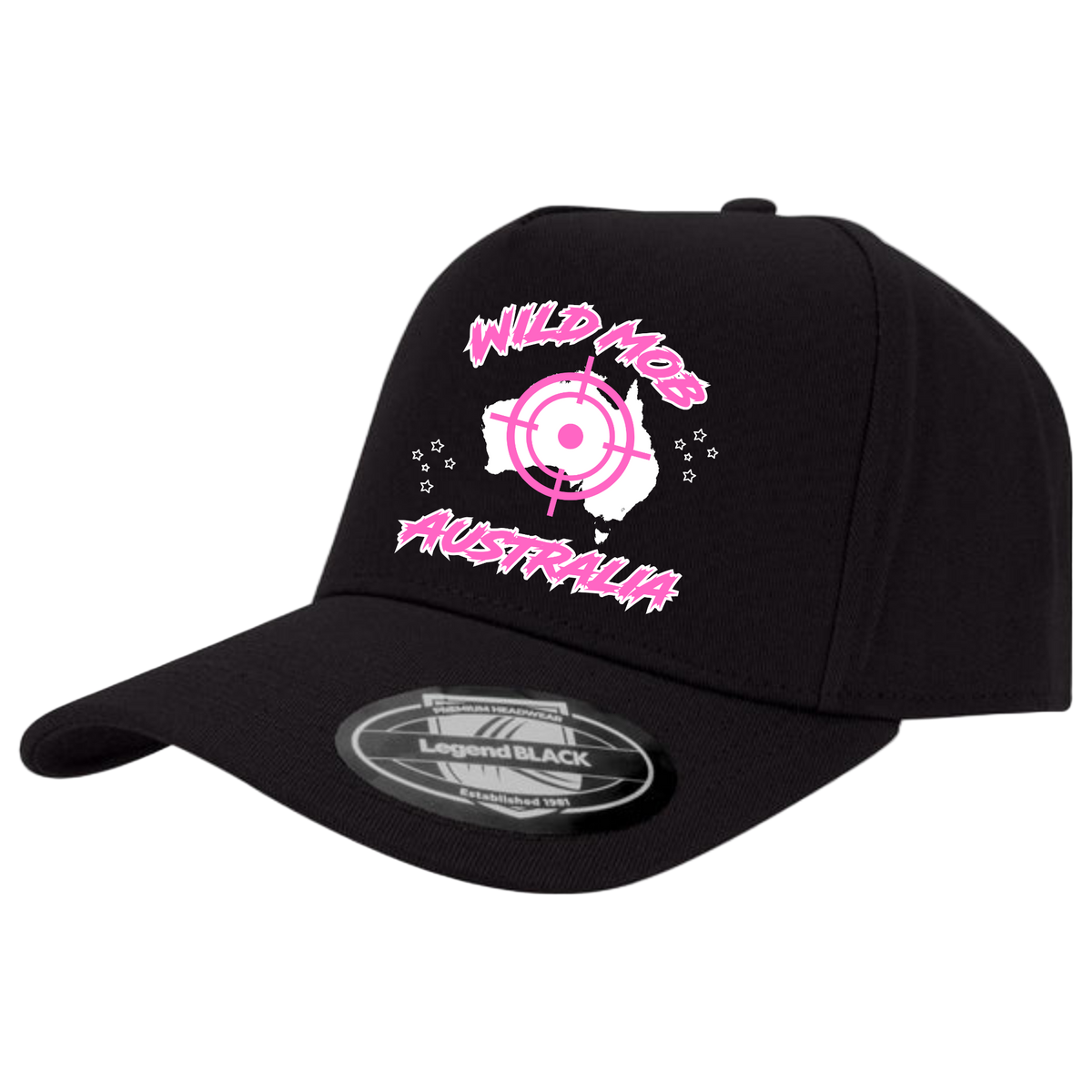 pink on black hat image 0