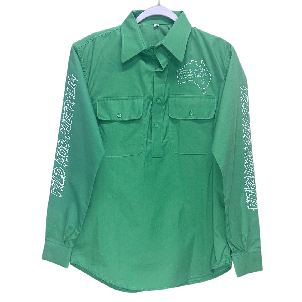 UNISEX Wild Mob Work shirt Sea Green image 0