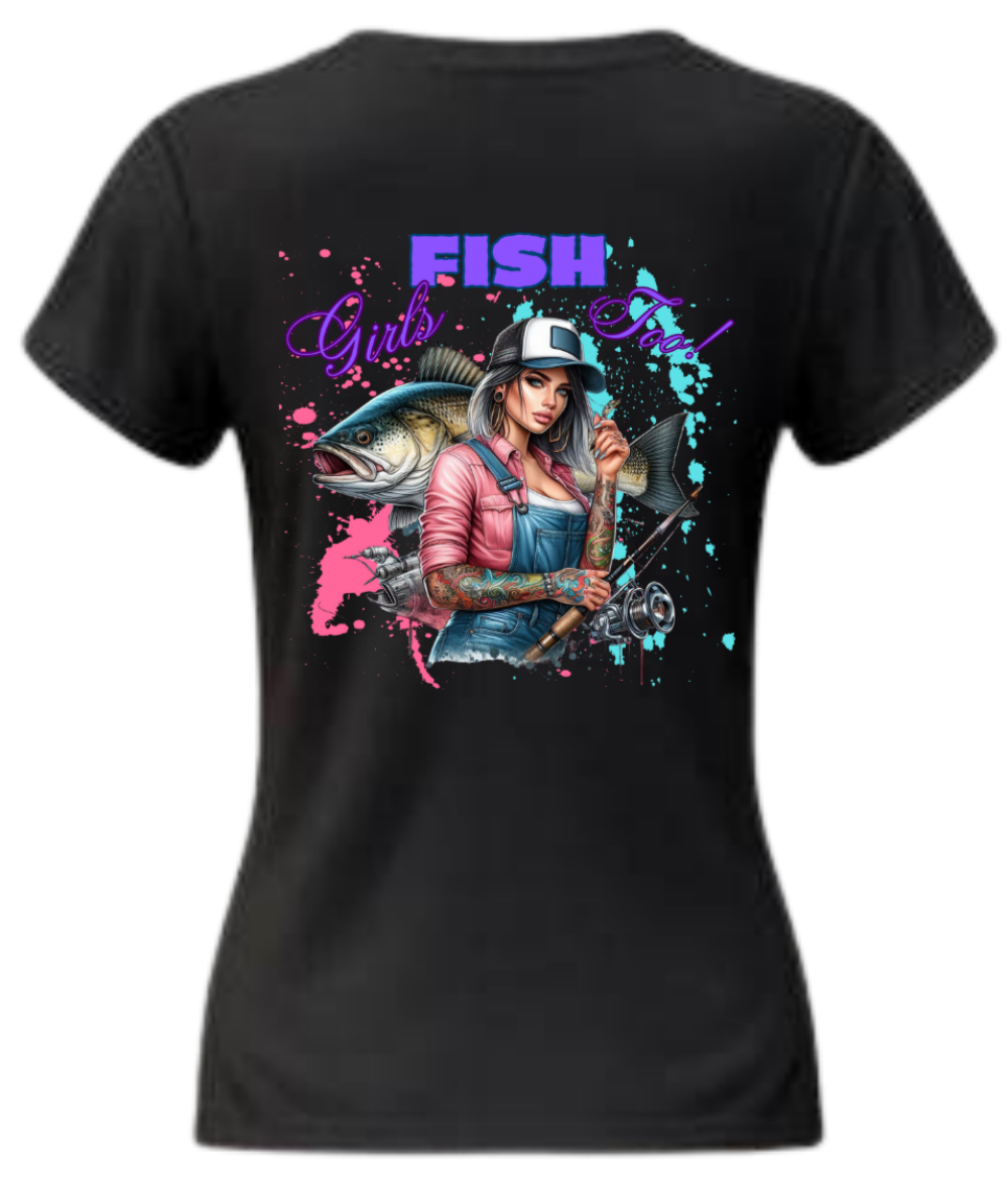 Girls Fish too tshirt image 0