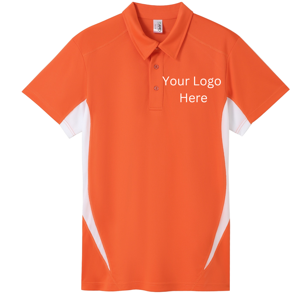 Printed work polo Orange/White image 0