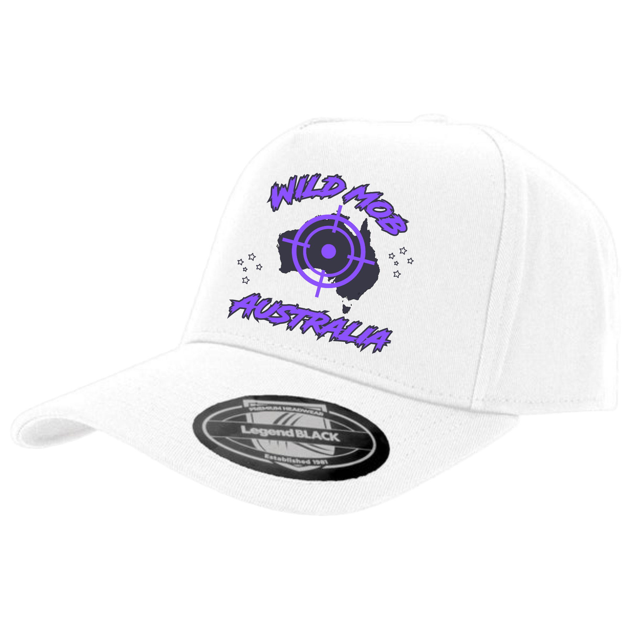 purple on white hat image 0