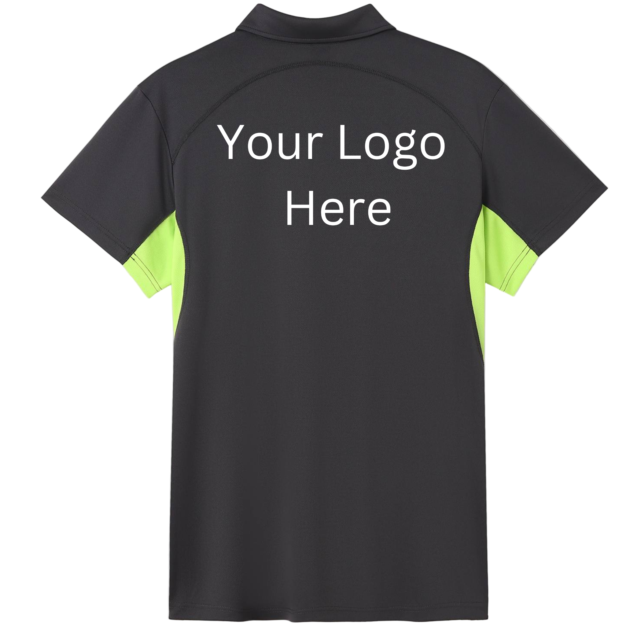 Printed work polo Charcoal/Lime image 1