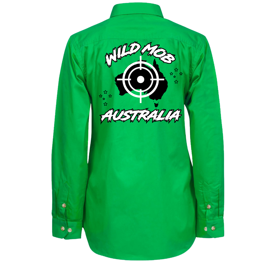 Women's Wild Mob Workshirt Green image 1