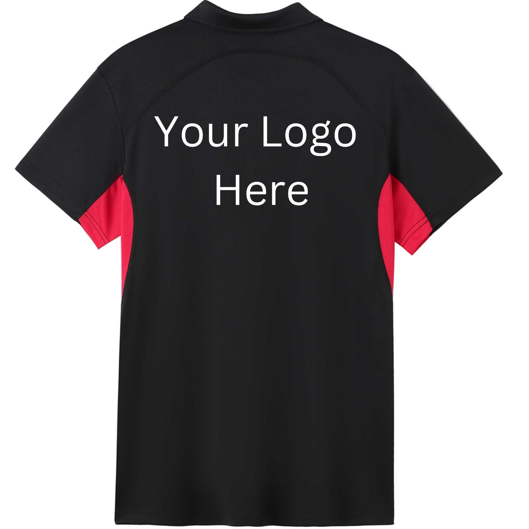 Printed work polo red/black image 1