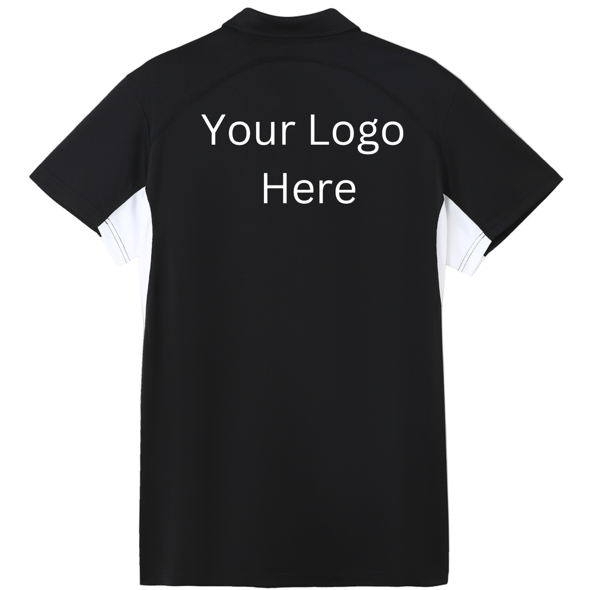 Printed work polo black/white image 1